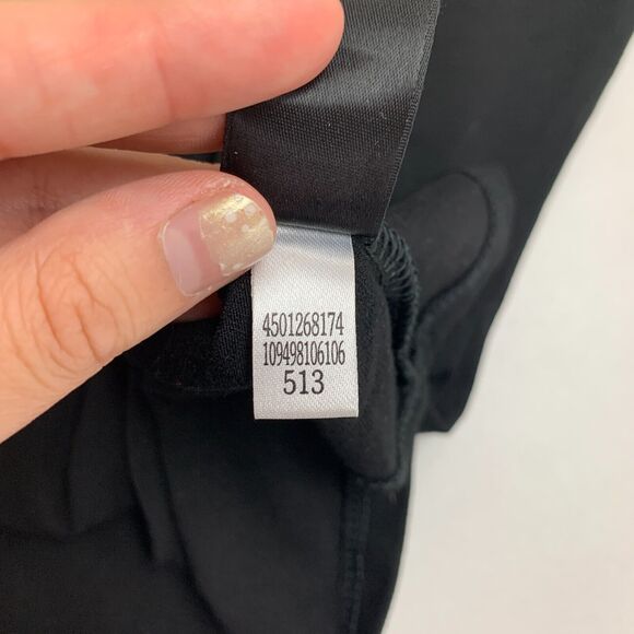 White House Black Market Blouse Womens M Medium Black Pussycat Bow Button Front - Picture 10 of 14